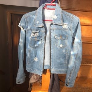 Life in Progress XS distressed jean jacket